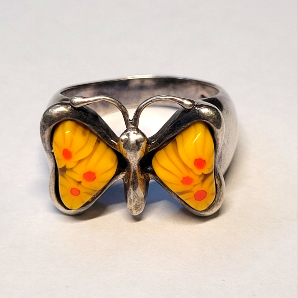 Vintage 925 Silver Butterfly Ring